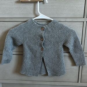 Gray Knit Toddler Sweater Cardigan